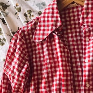 Vintage Daniel Duval Paris - 70s Vichy Summer Shirt - Sz M